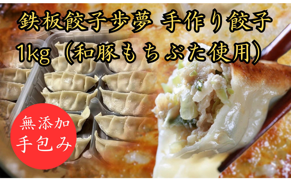 【ふるさと納税】鉄板餃子歩夢　手作り餃子　1kg（和豚もちぶた使用）