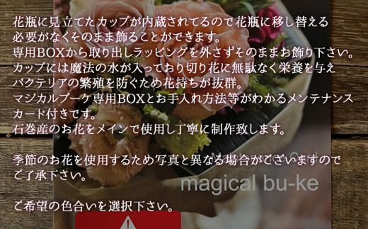 マジカルブーケ＜赤・ピンク系＞ 生花 花束 ブーケ 可愛い 