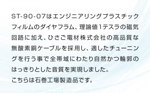 アシダ音響 ヘッドホン 有線 ST-90-07-H 日本製 音楽用 軽量 ヘ
