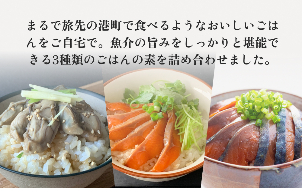 みやぎの海の幸 ごはんの素3種セット 金華さば みやぎサー