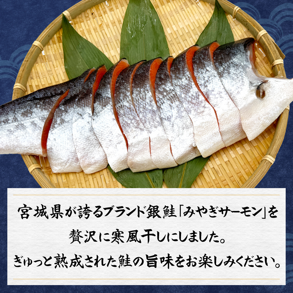 鮭 切り身 みやぎ サーモン 寒風干し 800g×2 宮城県産銀鮭 銀