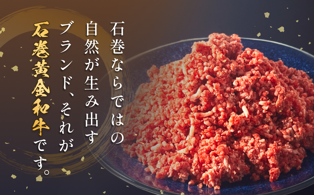 牛肉 石巻 黄金 和牛 挽き肉  500g×4P 赤身 国産 美味しい 使