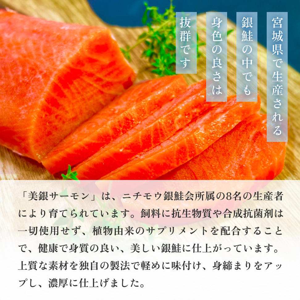 美銀サーモン（生食用）750g 冷凍 切り身 鮭 さけ サケ シャ
