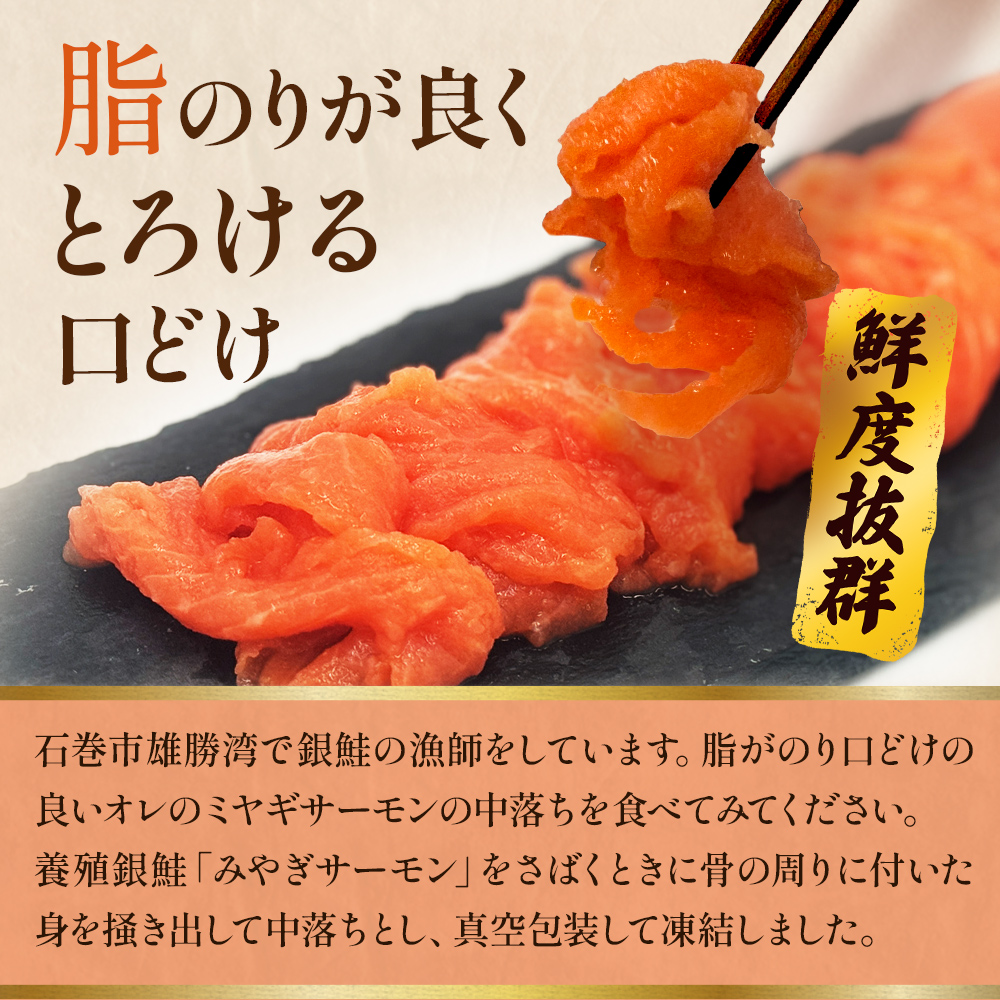 鮭 みやぎサーモン 中落ち 1kg（ 200g × 5袋 ）サーモン 中落