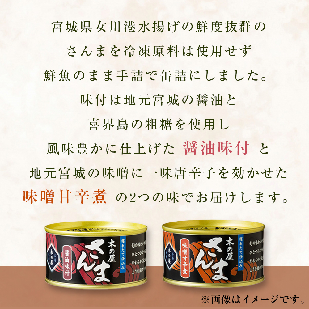 さんま 2種 食べ比べ 醤油 味噌 味付 サンマ 秋刀魚 缶詰 缶 