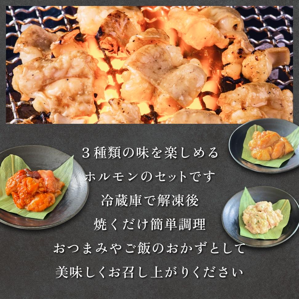 和牛ホルモン3種 各280g×2P 牛ホルモン 味噌ホルモン 塩ホル