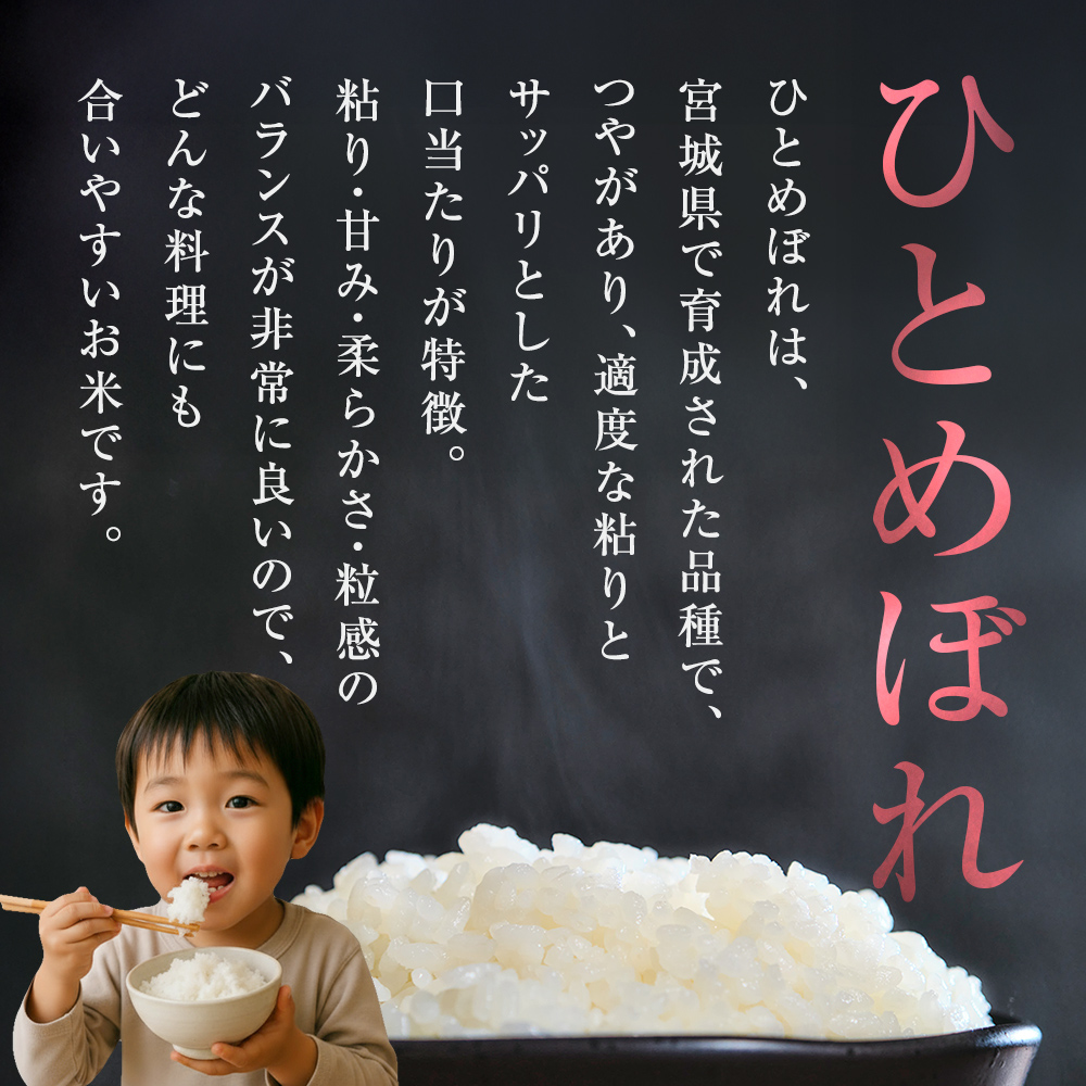 毎月定期便　ひとめぼれ精米5kg　令和7年度産　全3回