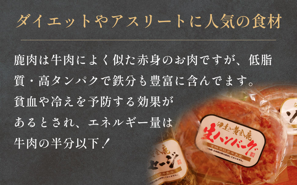 鹿肉ハンバーグソーセージセット 冷凍  ニホンジカ 鹿 鹿肉