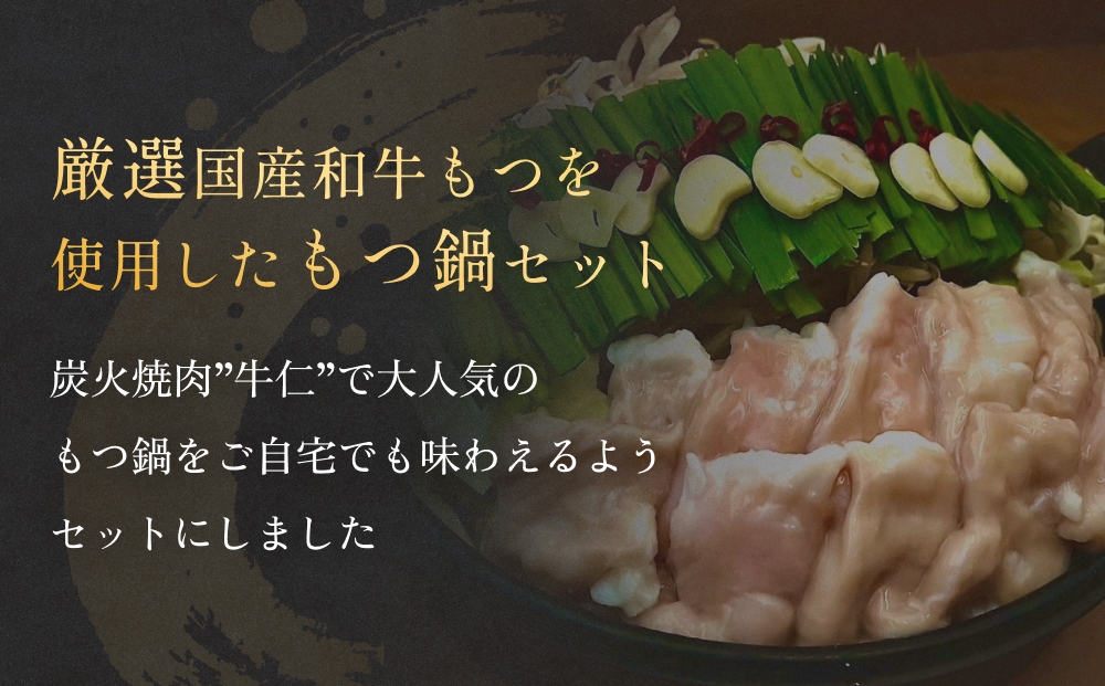 もつ鍋セット（2-3人前）国産 国産牛 牛もつ鍋 もつ鍋 鍋 牛