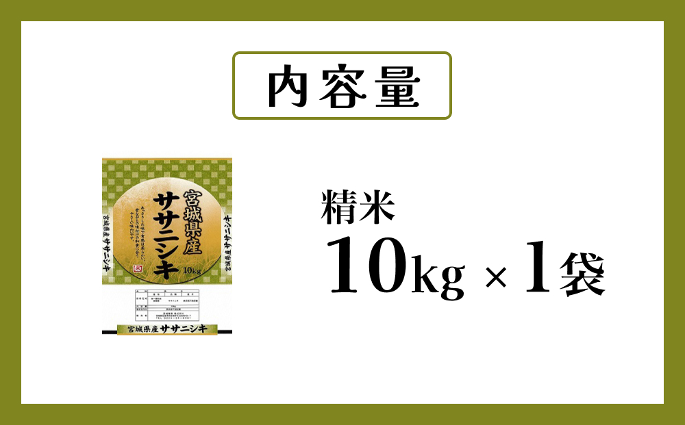 米 令和7年産 ササニシキ 精米 10kg お米 ごはん ご飯 飯 10キ