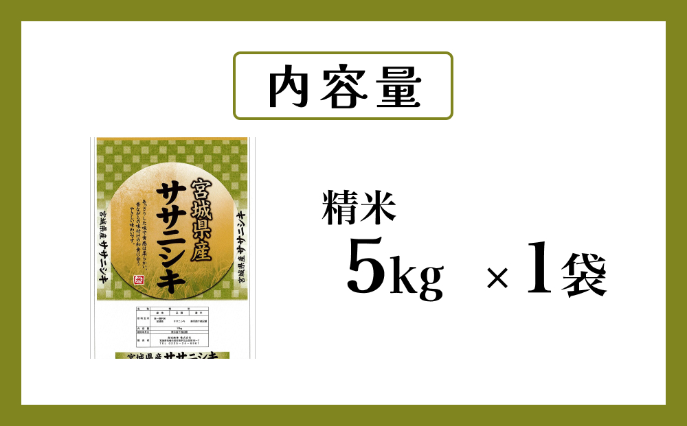 米 令和7年産 ササニシキ 精米 5kg お米 ごはん ご飯 飯 5キロ