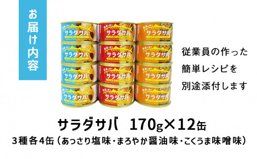 サバ缶 サラダサバ 食べ比べ セット 12缶 さば サバ saba 鯖 