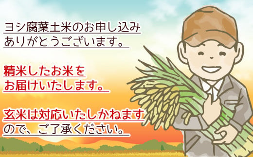 〈 先行予約 〉 米 定期便 令和7年産 ＜ 定期便 ＞ヨシ腐葉
