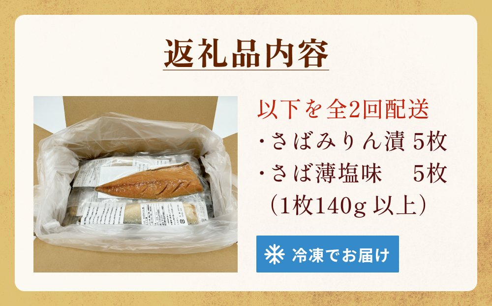 さばみりん漬 さば薄塩味 味わいセット 定期便 腹骨取り 無