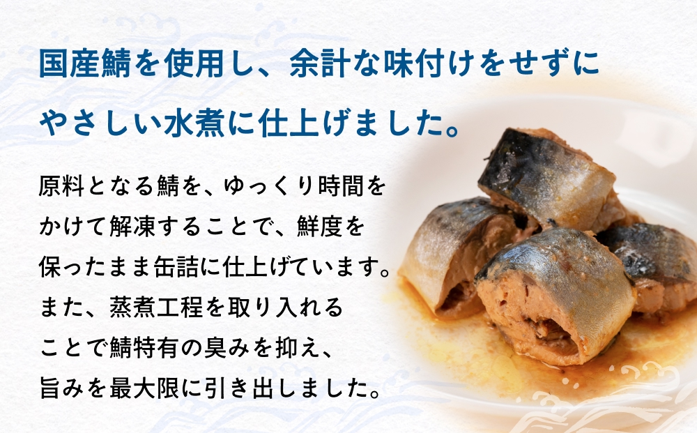 国産さば缶詰 水煮 ＜ 食塩不使用 ＞サバ缶 サバ缶詰 さば