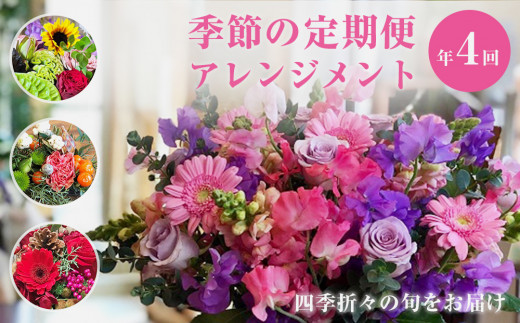 ＜定期便＞季節の定期便アレンジメント(年4回)  花 生花 フ