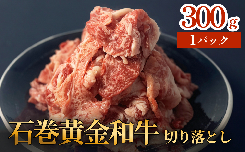 牛肉 石巻 黄金 和牛 切り落とし 300g×1P 赤身 国産 美味しい 