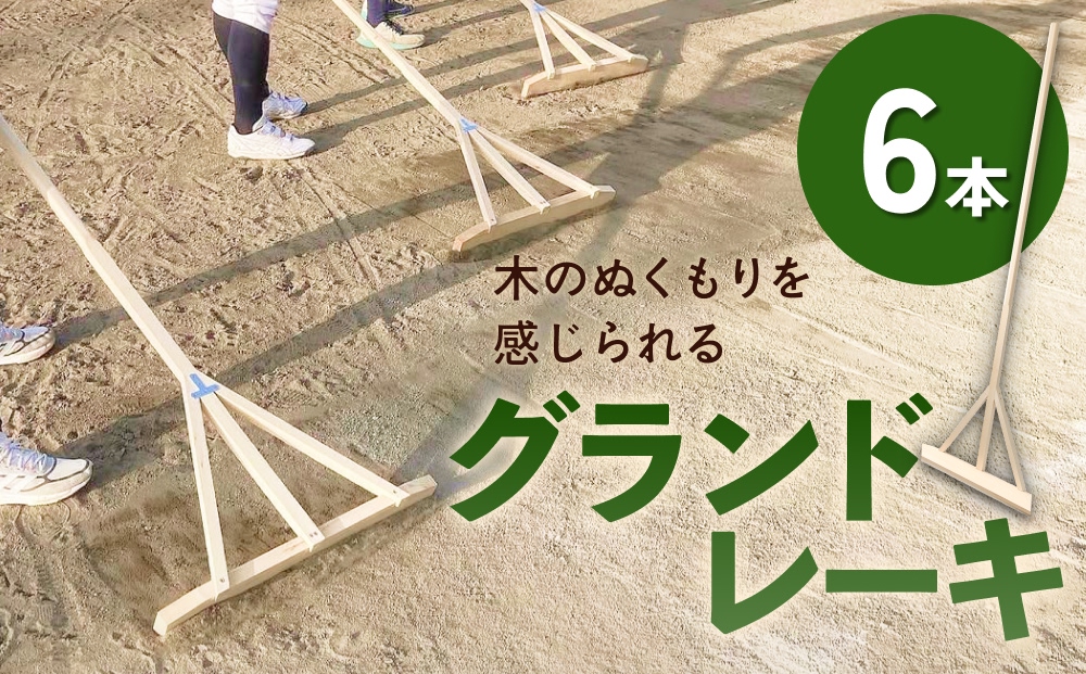 グランドレーキ 6本 グランド レーキ 手作り 整備 土ならし 