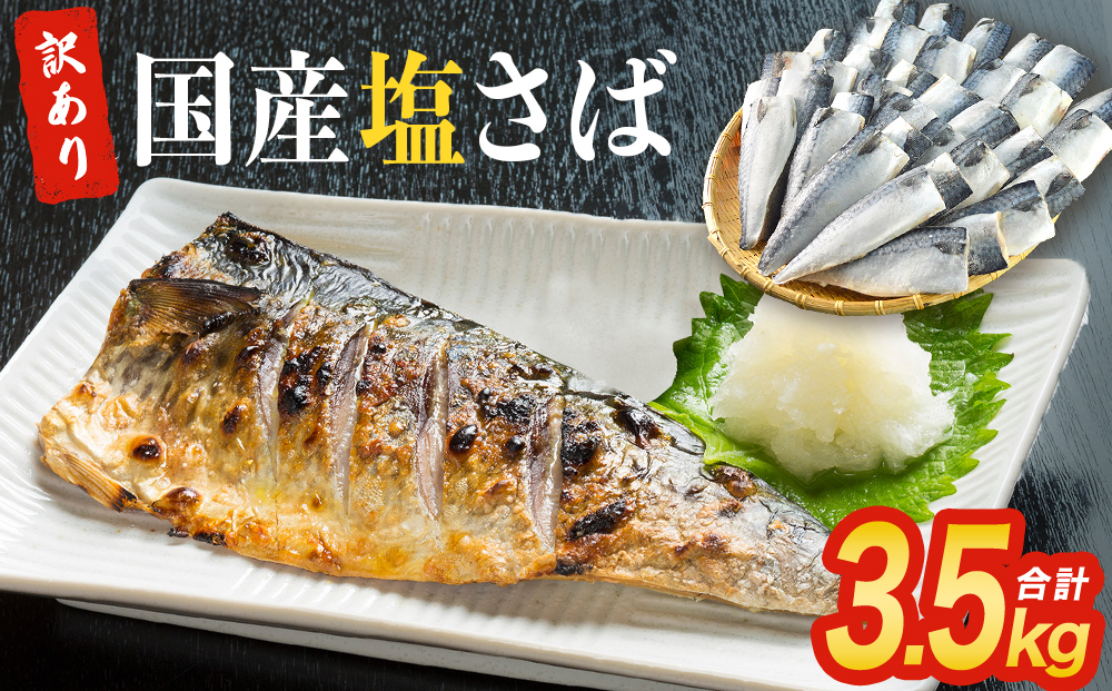 さば 〈 訳あり 〉 国産 塩さば フィーレ 3.5kg 冷凍 さば 切
