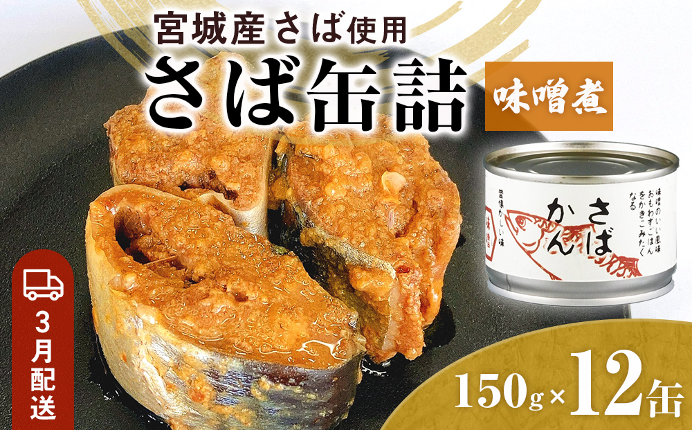 【3月配送】缶詰 さば缶詰 味噌煮 12缶 サバ缶 鯖缶 さば缶