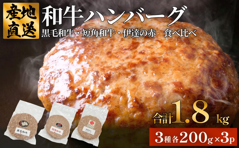 黒毛和牛 三陸金華和牛 南部の赤牛 伊達の赤 和牛ハンバー