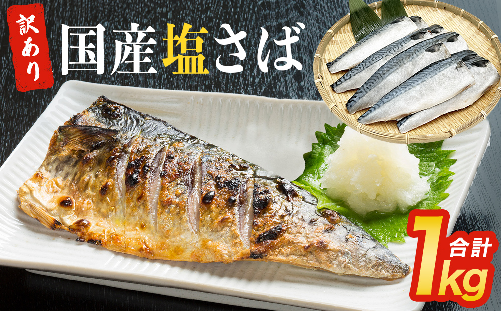 訳あり 塩サバフィーレ1kg（10枚前後） 鯖 冷凍 不揃い 魚 お