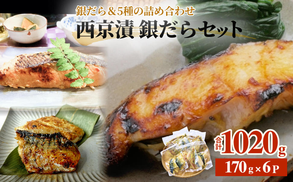 西京漬 銀だらセット 6種 冷凍 漬け魚 詰め合わせ 西京焼き