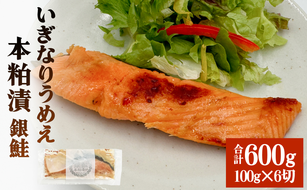 いぎなりうめえ本粕漬Ｇ６ 冷凍 粕漬け 酒粕 さけ 銀鮭 サ