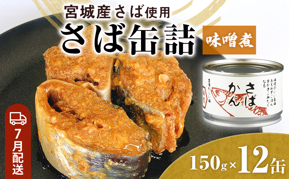 【7月配送】缶詰 さば缶詰 味噌煮 12缶 サバ缶 鯖缶 さば缶