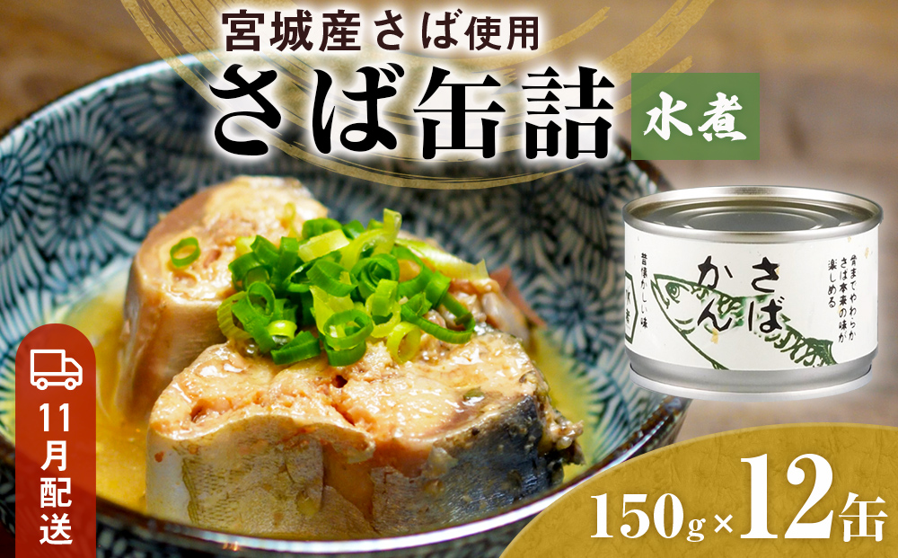 【11月配送】缶詰 さば缶詰 水煮 12缶 サバ缶 鯖缶 さば缶 鯖