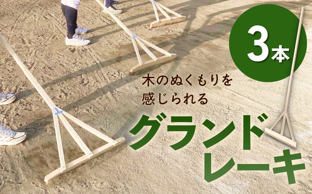 グランドレーキ 3本 グランド レーキ 手作り 整備 土ならし
