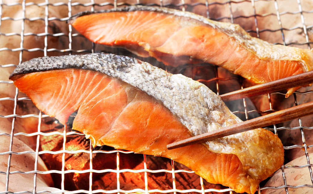 定塩紅鮭　半身切身　【04203-0175】