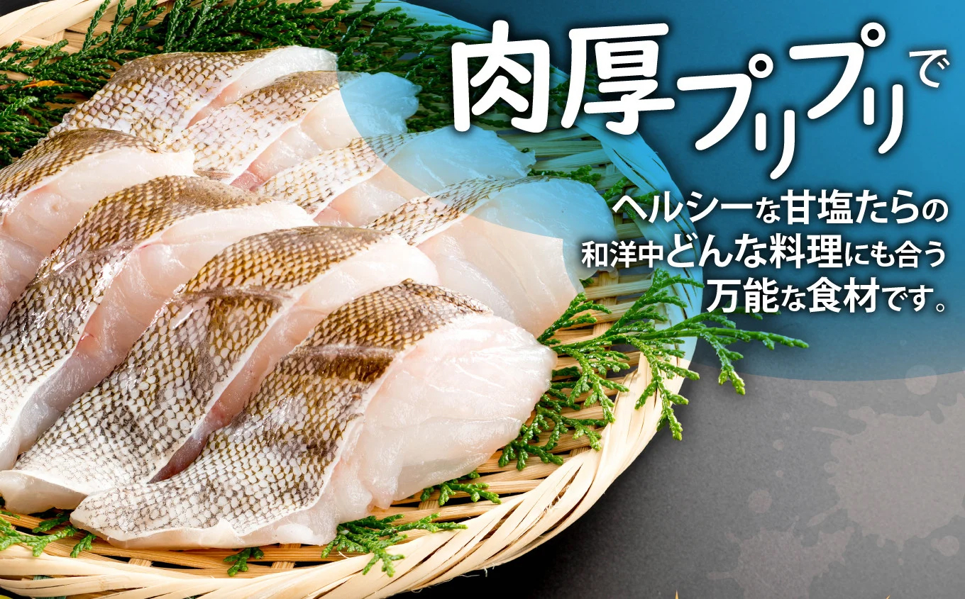  骨取り甘塩たら切身 500g (100g 5切) チルド r6-mk00002