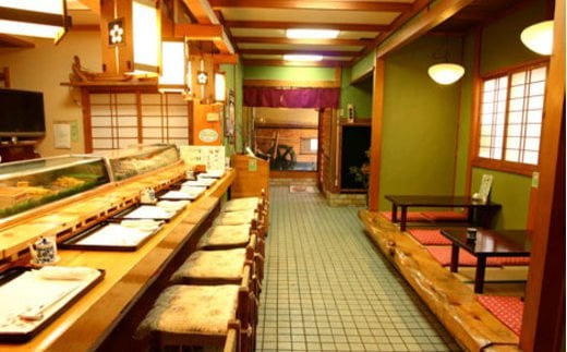 【店舗飲食】塩竈寿司海道　仁王寿司　特上握り・塩竈満喫コース（2人前）　【04203-0295】