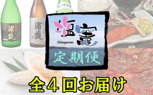 ＜定期便＞塩竈の地酒と海鮮・牛タン満喫セット　Bコース　【04203-0304】