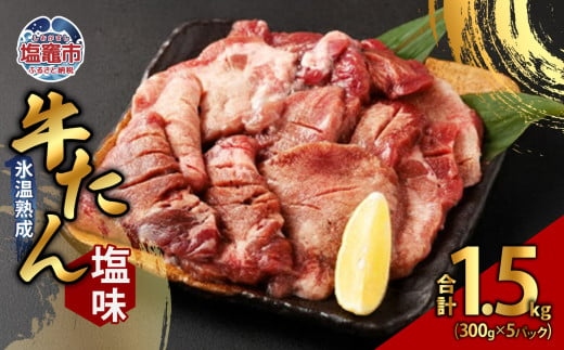 牛たん塩味 300g×5パック　【04203-0391】