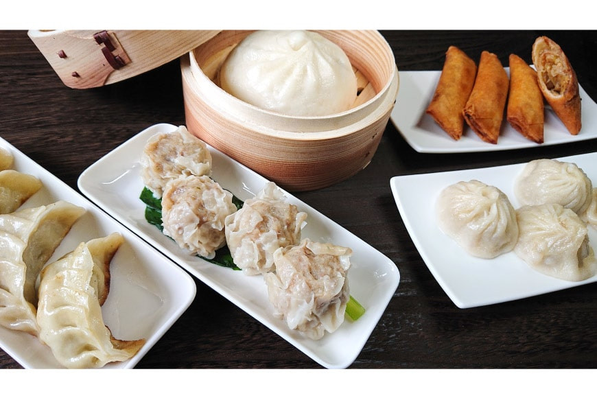 気仙沼産ふかひれ三昧『禄』セット 中華点心 5種セット [SUNPLUS 宮城県 気仙沼市 20563413] 惣菜 フカヒレ ふかひれ 鱶鰭 セット 詰め合わせ 冷凍 中華まん 焼餃子 春巻 小籠包 焼売