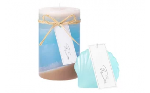 気仙沼の海をイメージしたキャンドル RoundM Marmaid （Koizumi） [Nr.12（ともしびプロジェクト） 宮城県 気仙沼市 20563473] キャンドル 可愛い かわいい カワイイ