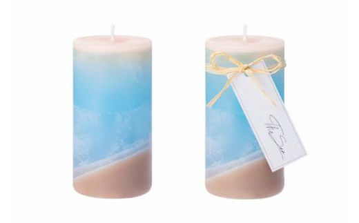気仙沼の海をイメージしたキャンドル KOIZUMI Round Candle（S）1個 [Nr.12（ともしびプロジェクト） 宮城県 気仙沼市 20563590] キャンドル 可愛い かわいい カワイイ