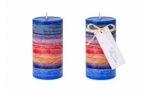 気仙沼の海をイメージしたキャンドル SHIBITACHI Round Candle（S）1個 [Nr.12（ともしびプロジェクト） 宮城県 気仙沼市 20563594] キャンドル 可愛い かわいい カワイイ