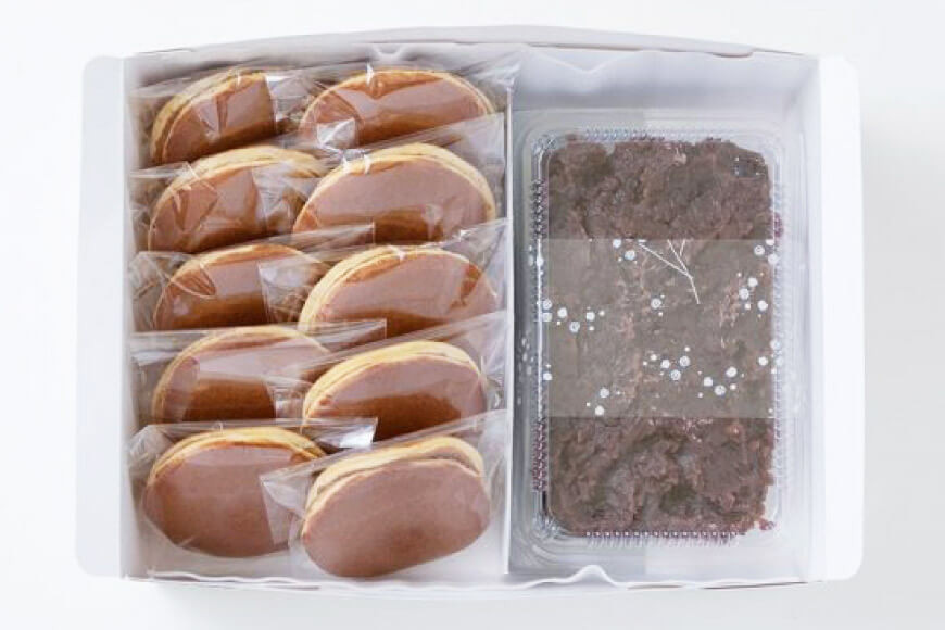 おうちでどら焼きセット 10個分 つぶあん [御菓子司いさみや 宮城県 気仙沼市 20563607]