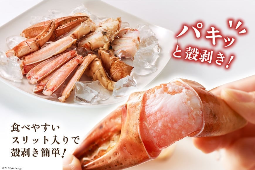【TVで紹介！】かに スリット入り まるずわい むき身とスープのセット 肩脚肉500g ビスク180g×3 [カネダイ 宮城県 気仙沼市 20564338] 冷凍 蟹 カニ