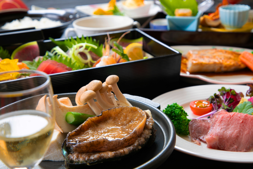 気仙沼プラザホテル ペア宿泊券 鮑踊り焼き付き 海鮮御膳プラン [阿部長商店 宮城県 気仙沼市 20565404] 宿泊券 ペア 旅行 旅行券 気仙沼 プラザホテル チケット 宿泊 宮城 食事付き 海鮮  ホテル プラザホテル