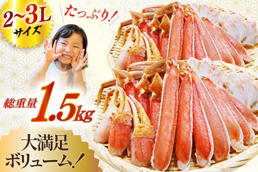 【2025 年内配送】 生ずわい かに むき身セット 総重量1.5kg(正味重量1.2kg) [カネダイ 宮城県 気仙沼市 20565690] 1.5㎏