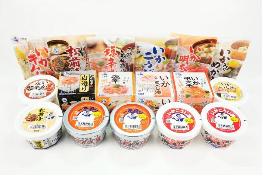 塩辛・珍味 17品セット [小野万 宮城県 気仙沼市 20565731] いか 塩辛 おかず イカ セット 詰め合わせ 酒の肴 おつまみ ご飯のお供 冷蔵