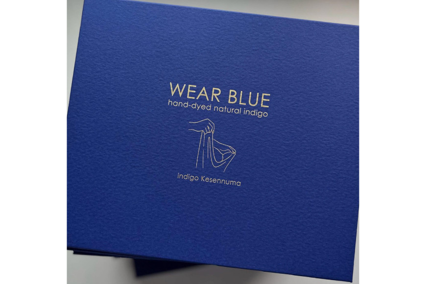 天然インディゴで染めたボタニカルストール（濃色） [インディゴ気仙沼 宮城県 気仙沼市 20563849] 綿 暖か レディース メンズ 男女兼用 ユニセックス