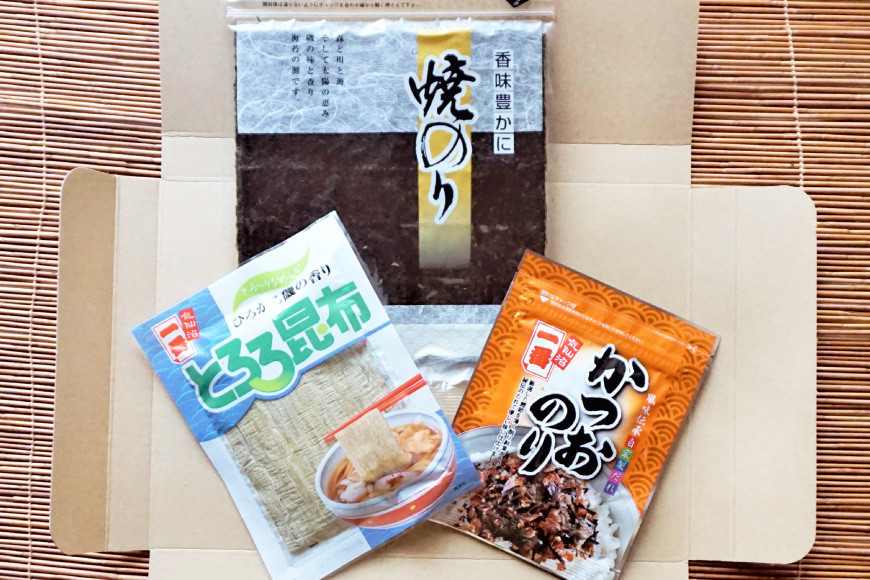 【しっかり朝食】おのとく母ちゃん腸活3点セット ( 焼きのり & とろろ昆布 & ふりかけ 各1 ) [小野徳 宮城県 気仙沼市 20565436] ご飯のお供 手軽 焼きのり かつおのり