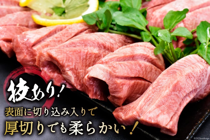 牛タン 三陸岩井崎の塩を使用 厚切り牛タンスライス 500g [からくわ精肉店 宮城県 気仙沼市 20565834] 500g