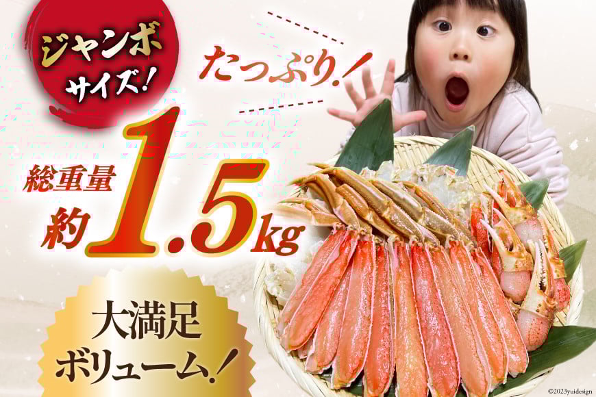 【2025 年内配送】 カット済 ずわいがに むき身セット 総重量1.5kg(750g×2p) かにしゃぶ かに鍋 正味重量1.2kg [カネダイ 宮城県 気仙沼市 20564319] かに カニ ずわいがに ずわい 蟹 棒 魚介 海鮮 ポーション