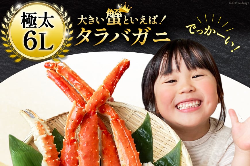 【2025 年内配送】 本 タラバガニ 脚 スリット入 約1.3kg 極太6Lサイズ ボイル済 [カネダイ 宮城県 気仙沼市 20564363]
